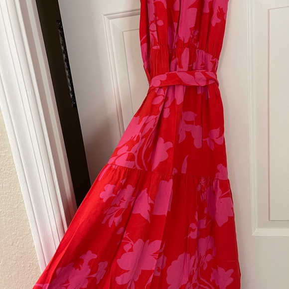 New! Pink & Red Maxi Dress-Small - Picture 12 of 16